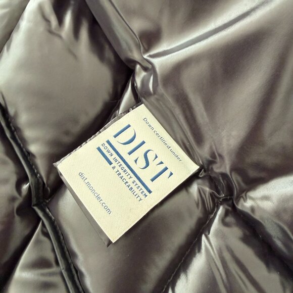 Moncler Black Shiny Puffer with Fur Trim Hood, Size 0 - Picture 11 of 11